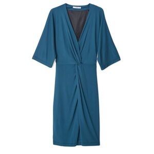 [Mango] Classic Blue  V Neck Dress
